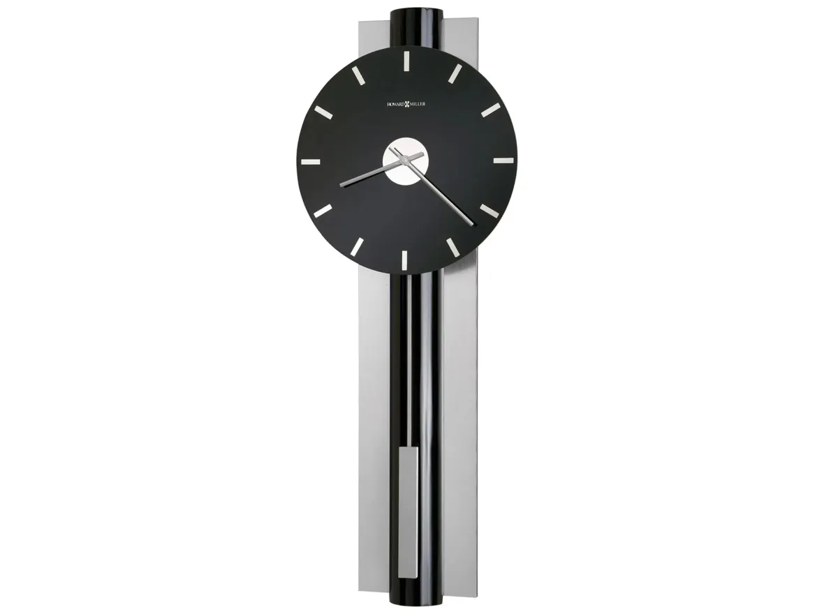 Hudson Wall Clock in Silver by Howard Miller