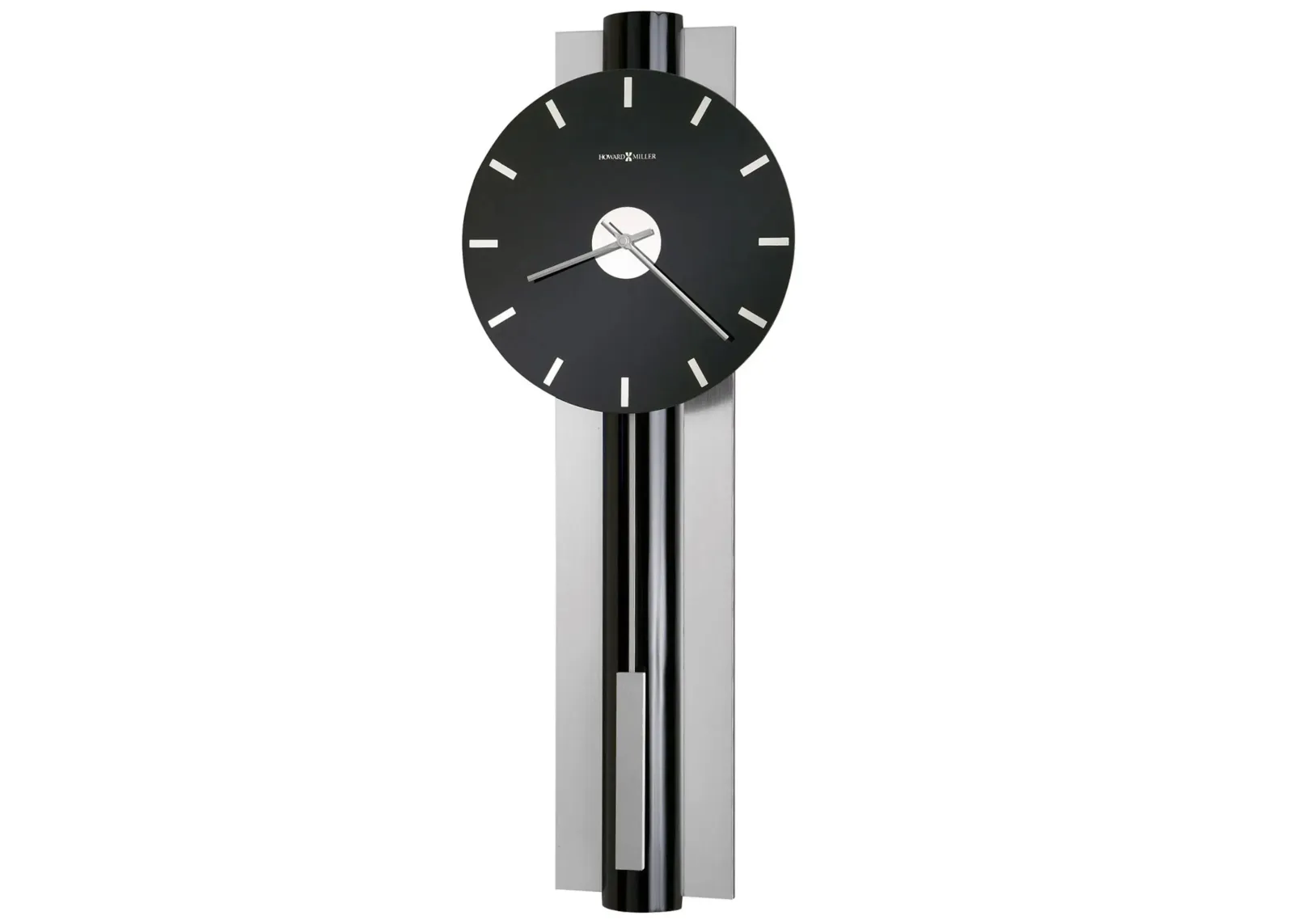 Hudson Wall Clock in Silver by Howard Miller