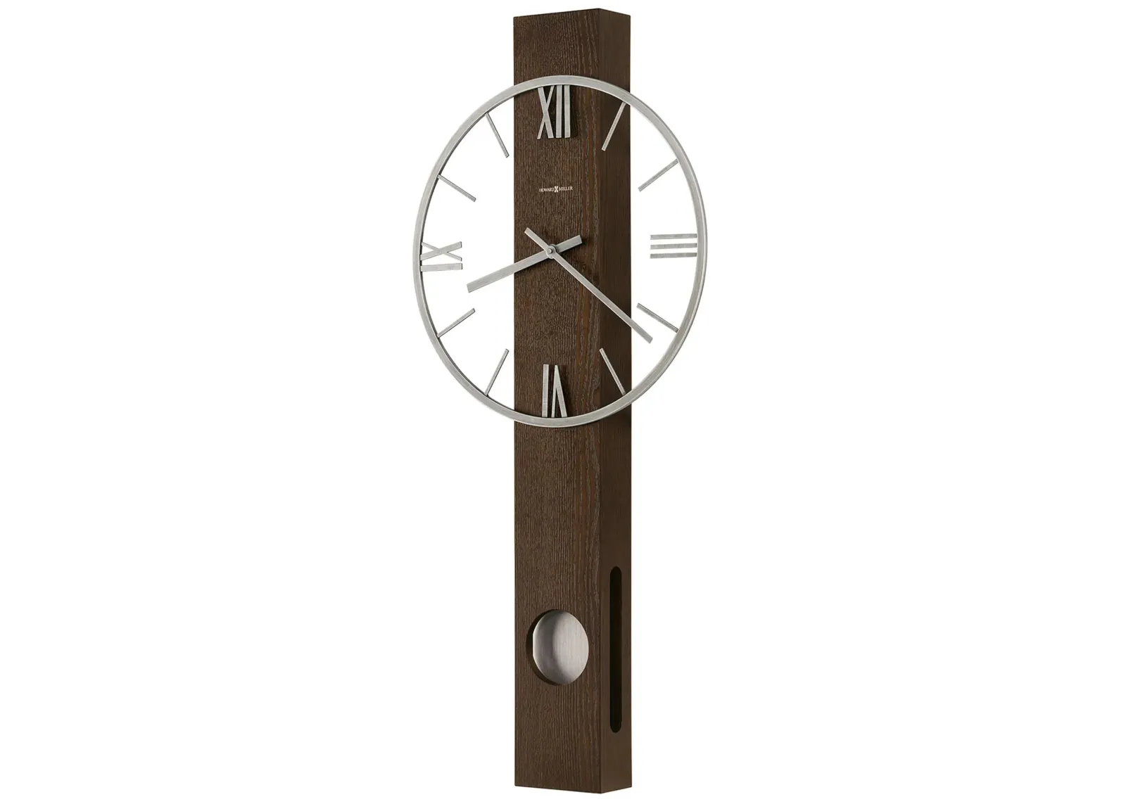 Halo Wall Clock in Brown by Howard Miller