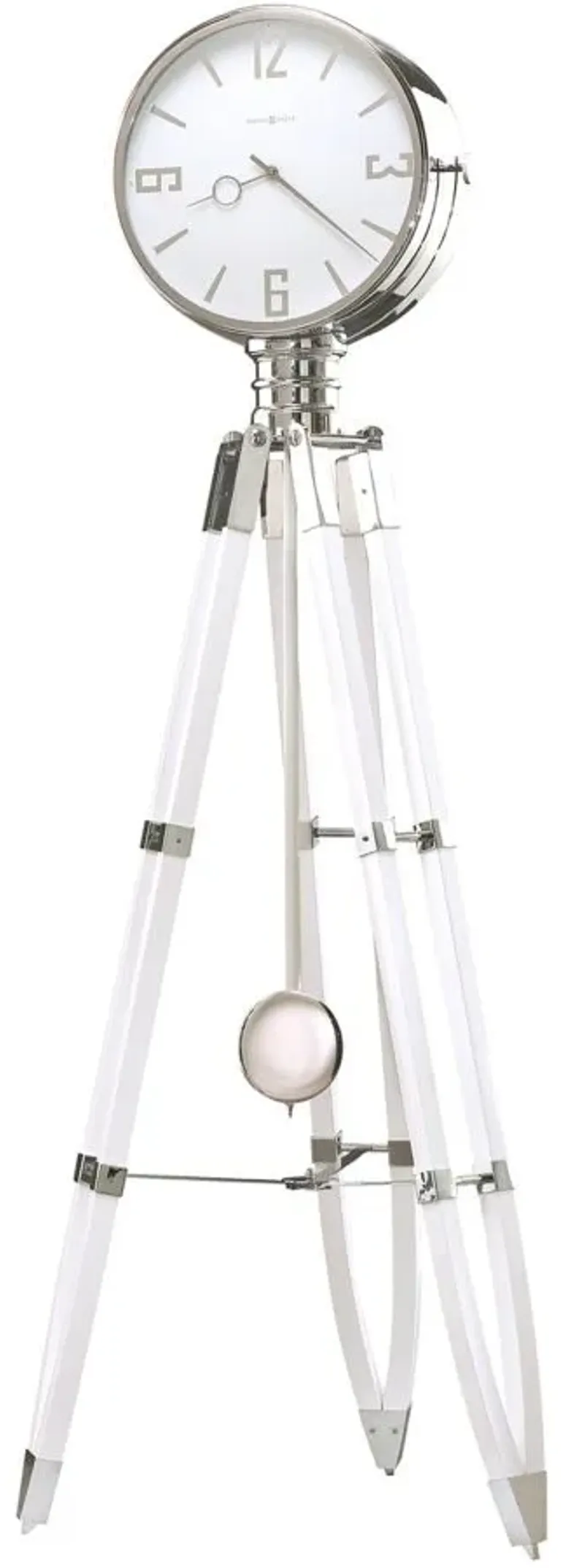 Chaplin III Tripod Grandfather Clock in White by Howard Miller Clock
