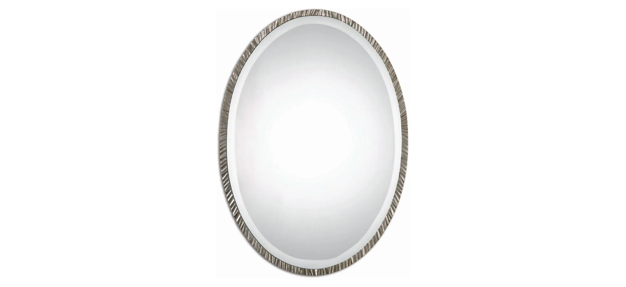 Annadel Oval Wall Mirror in Polished Nickel by Uttermost