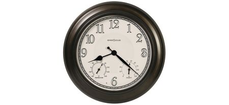 Briar Outdoor Wall Clock in White by Howard Miller
