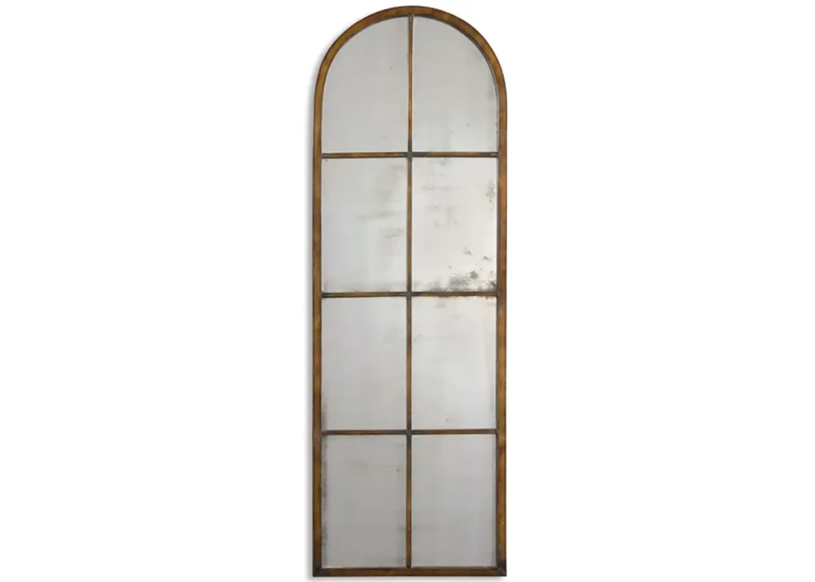 Amiel Arched Brown Wall Mirror in Maple Brown by Uttermost