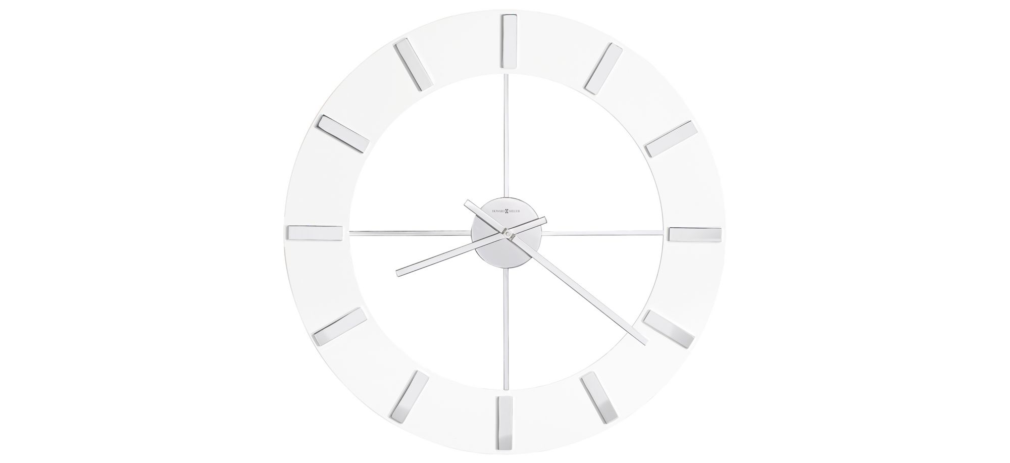 Pearl Wall Clock in White by Howard Miller