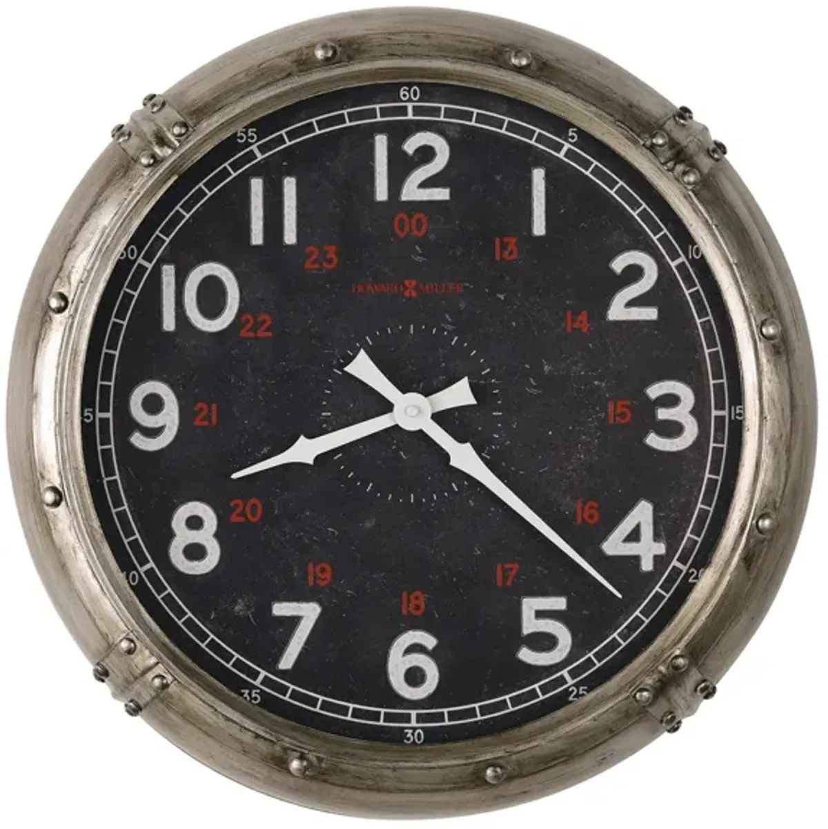 Riggs Wall Clock in Black by Howard Miller