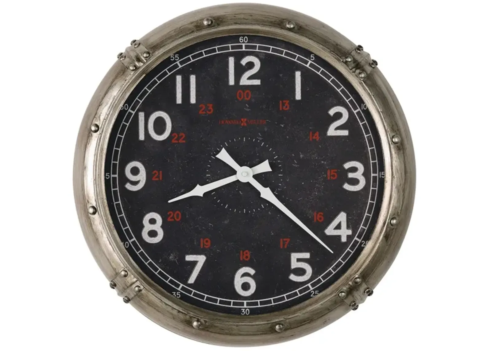 Riggs Wall Clock in Black by Howard Miller