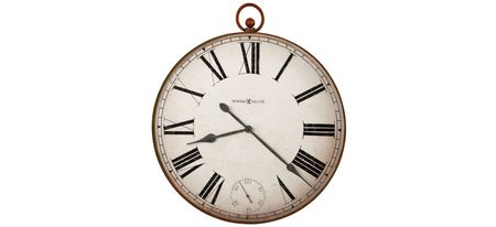 Gallery Pocket Watch II Wall Clock in White by Howard Miller