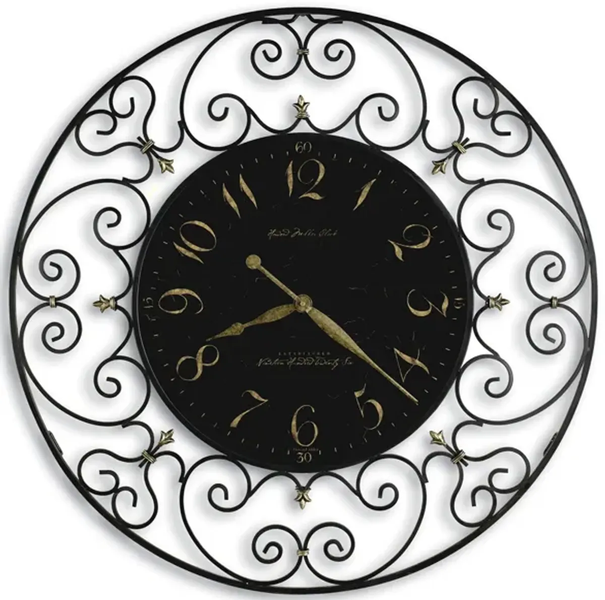 Joline Wall Clock in Black by Howard Miller