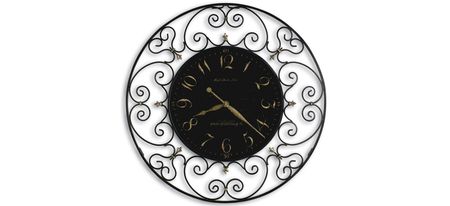 Joline Wall Clock in Black by Howard Miller