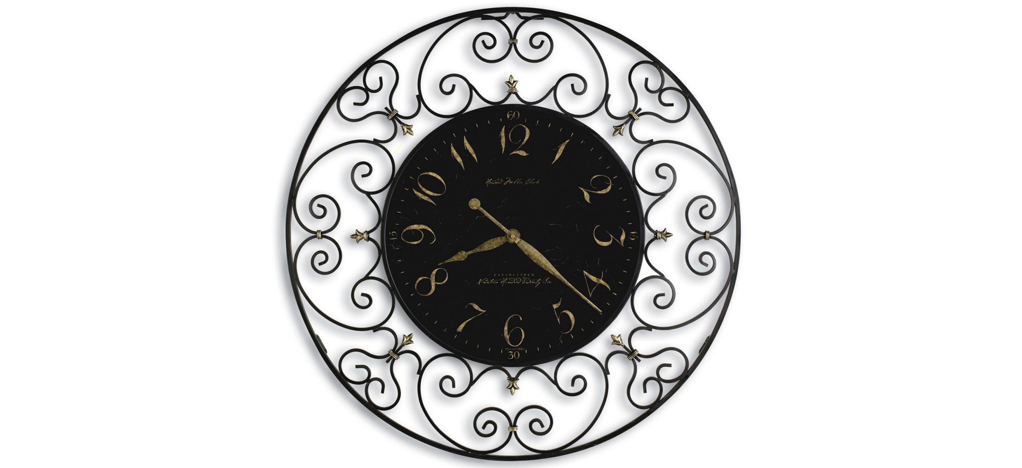 Joline Wall Clock in Black by Howard Miller