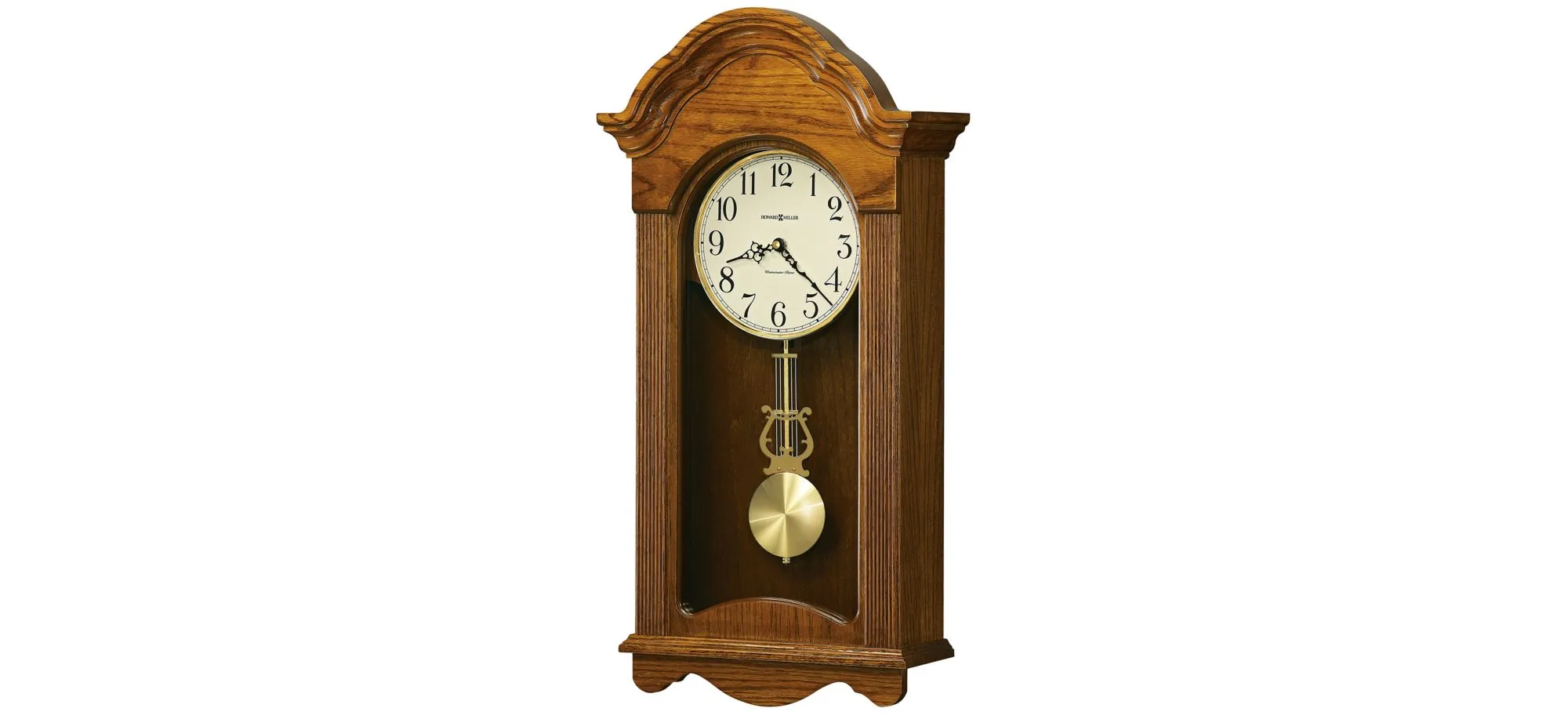 Jayla Wall Clock in Legacy Oak by Howard Miller