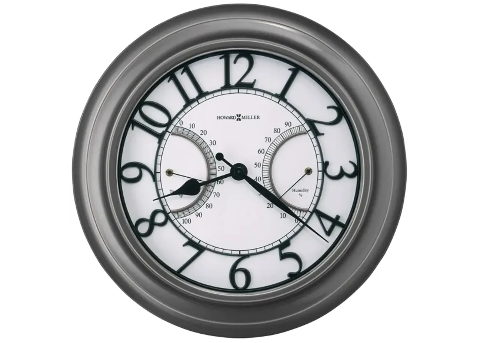 Tawney Outdoor Wall Clock in Gray by Howard Miller