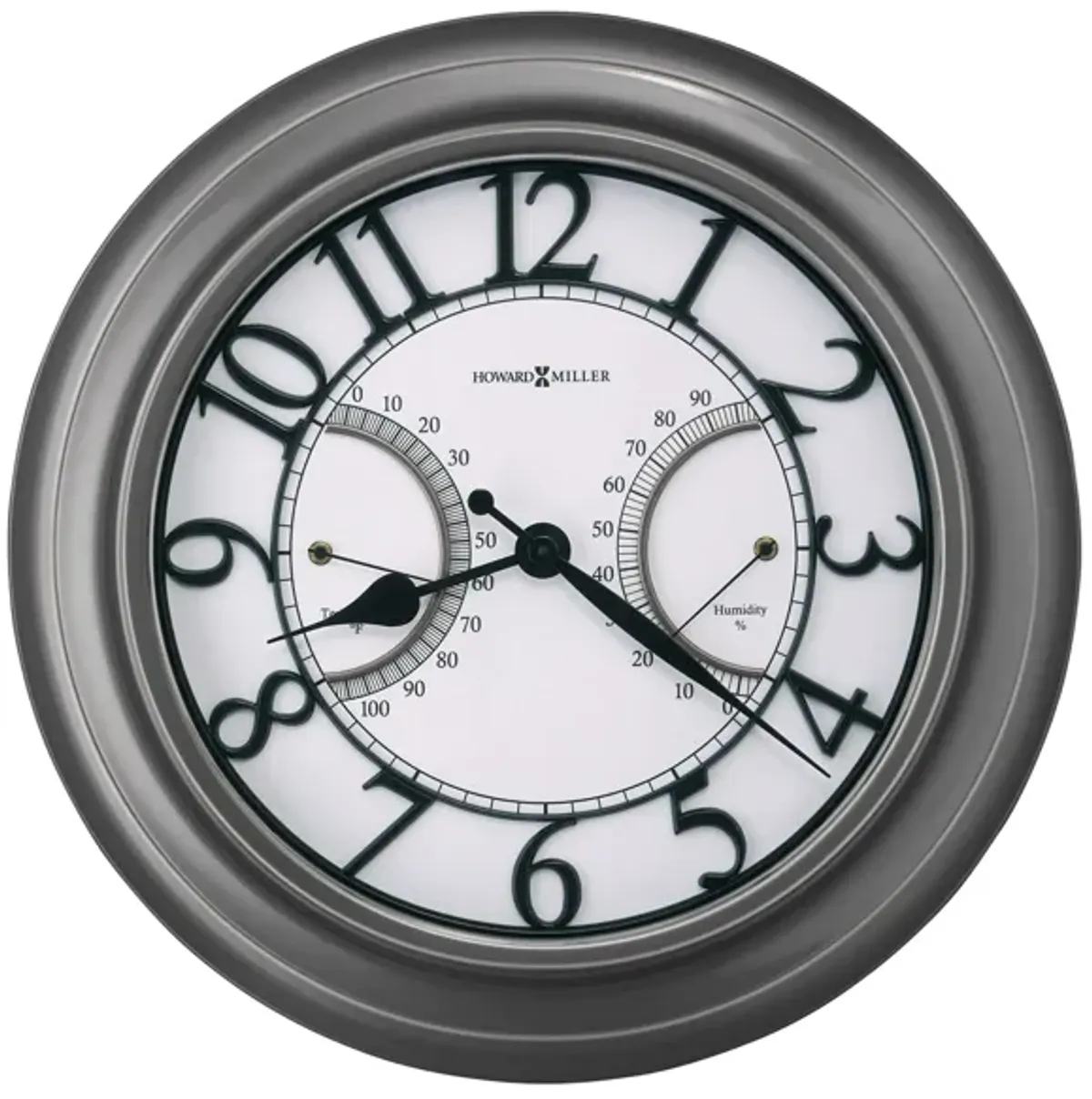 Tawney Outdoor Wall Clock in Gray by Howard Miller