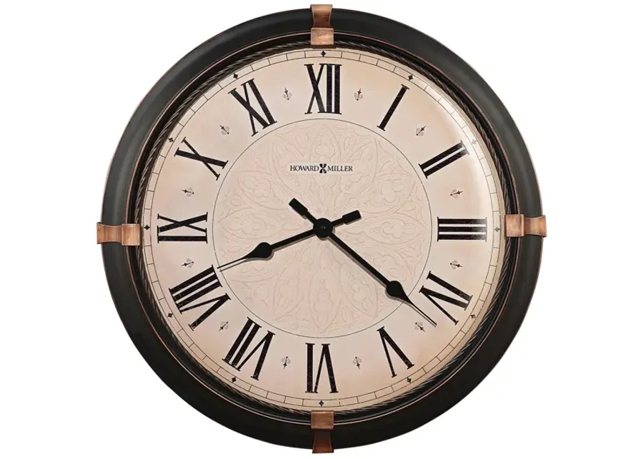 Atwater Wall Clock in Metal by Howard Miller