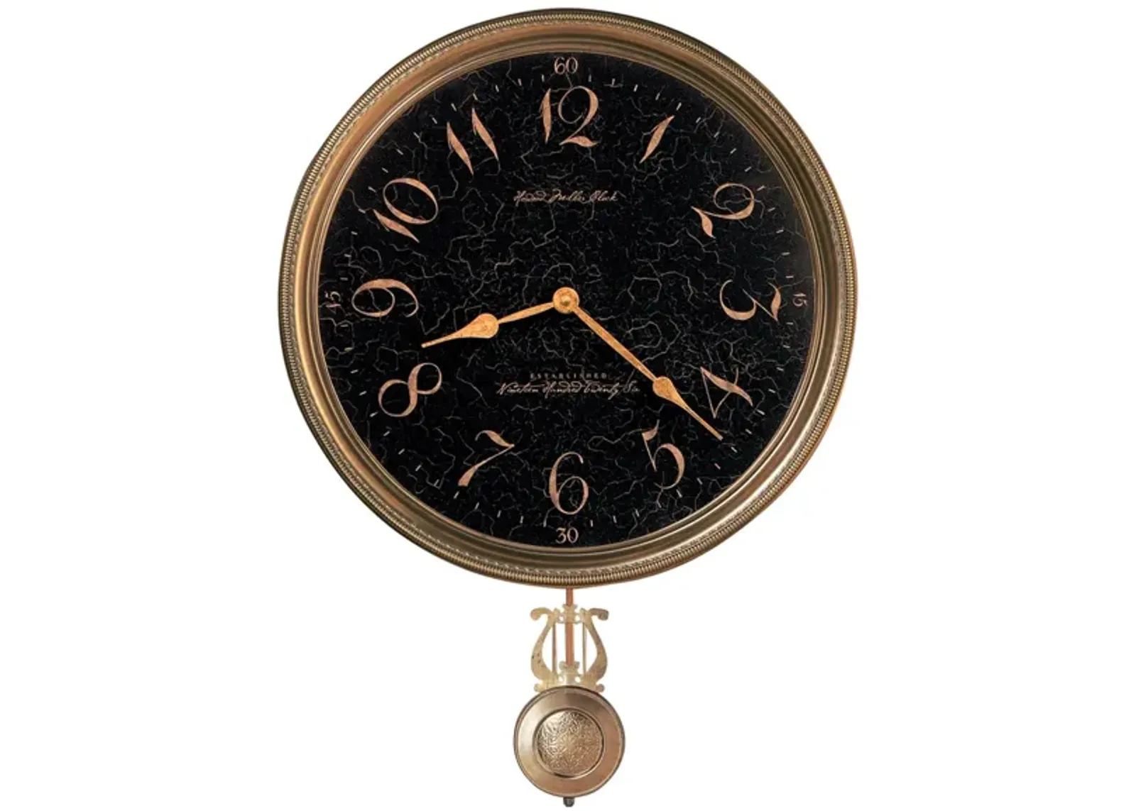 Paris Night Wall Clock in Black by Howard Miller