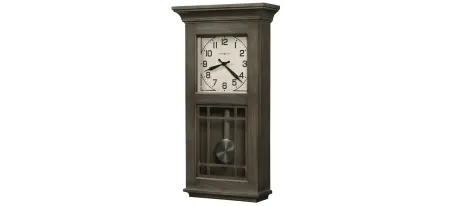 Amos Wall Clock in Aged Auburn by Howard Miller
