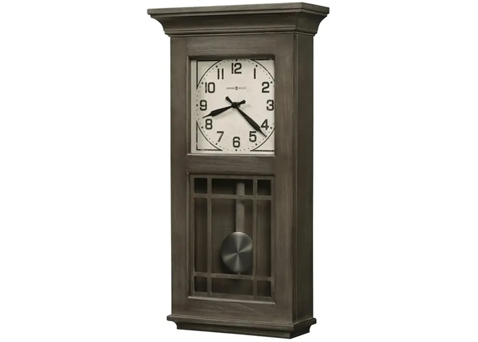 Amos Wall Clock in Aged Auburn by Howard Miller