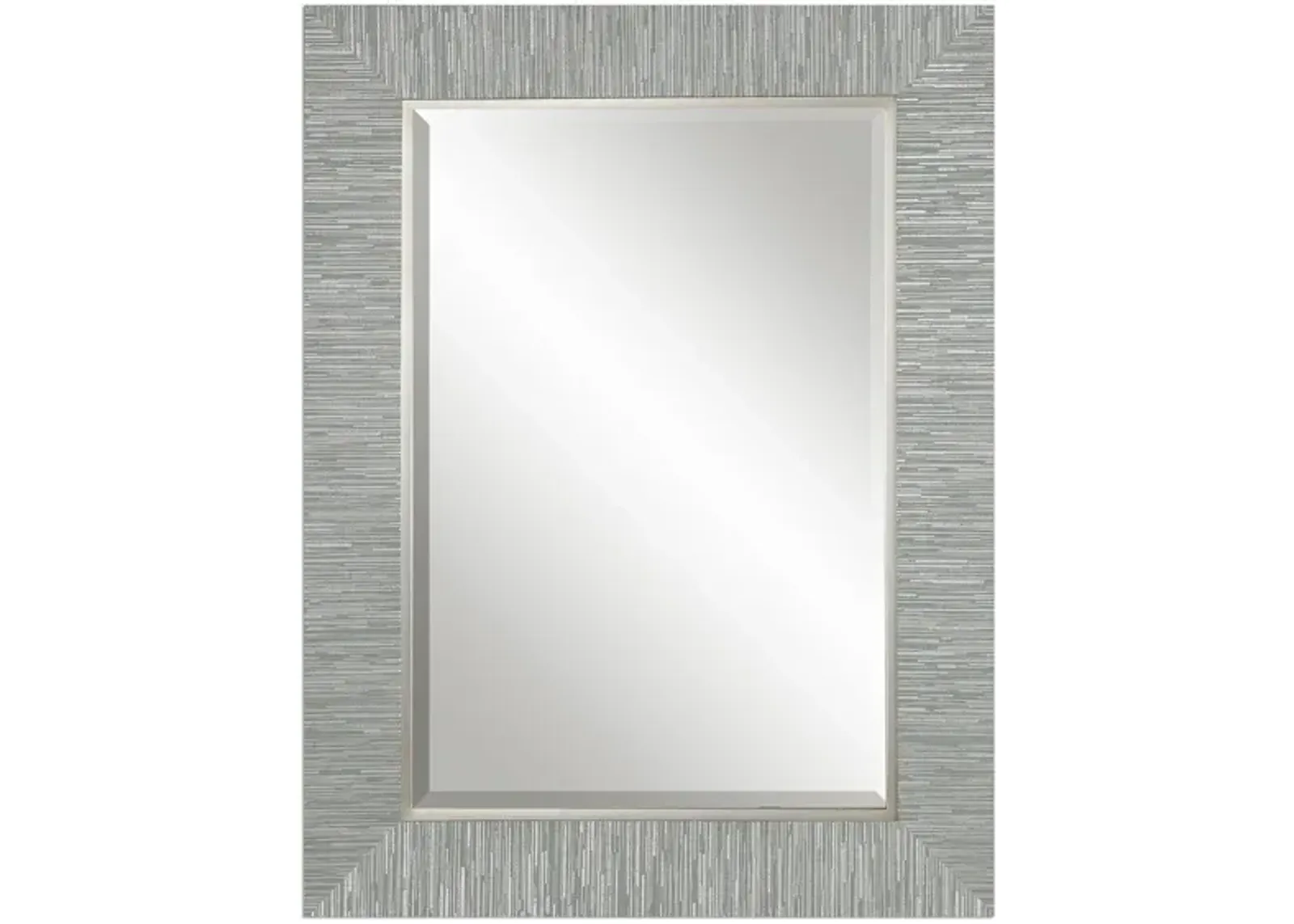 Belaya Gray Wood Wall Mirror in Blue-gray / Silver by Uttermost