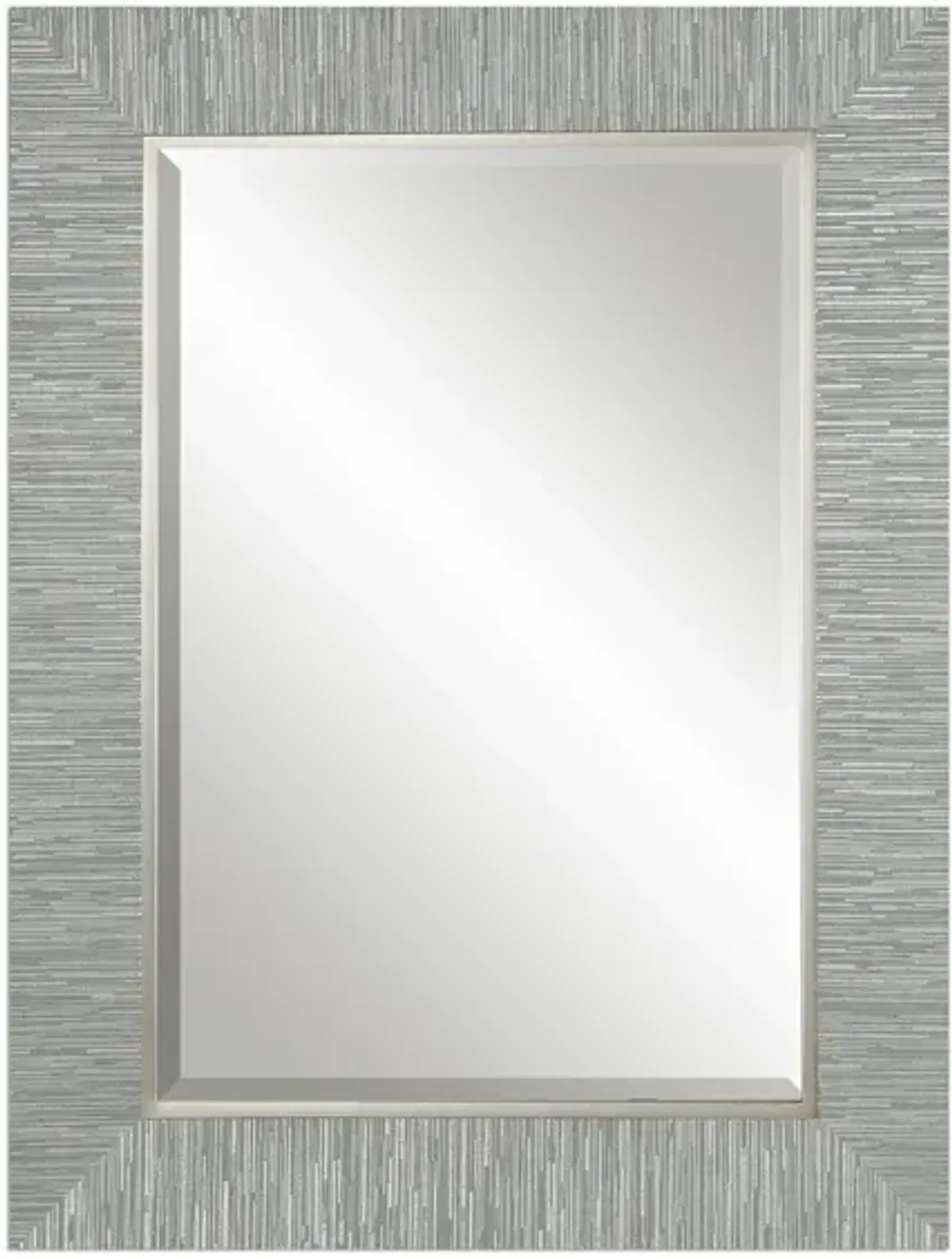 Belaya Gray Wood Wall Mirror in Blue-gray / Silver by Uttermost