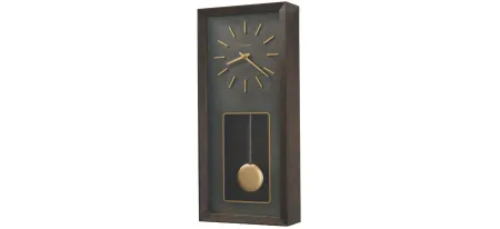 Tegan Wall Clock in Brown by Howard Miller