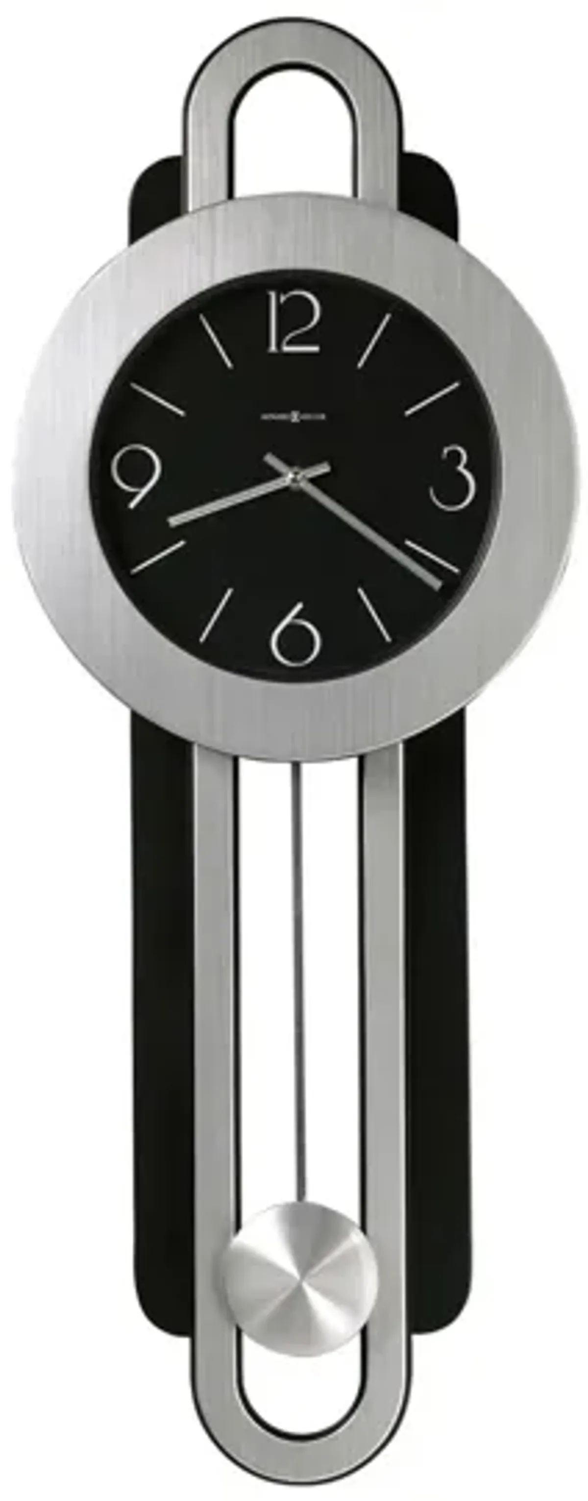 33" Wall Clock in Brushed Nickel / Black by Howard Miller Clock