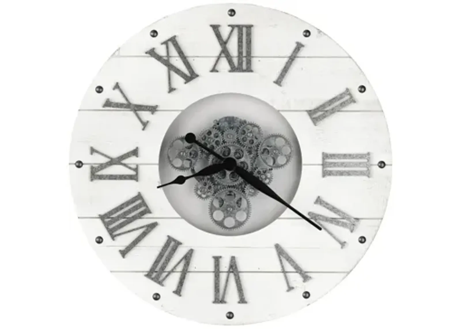 27" Wall Clock in White by Howard Miller Clock