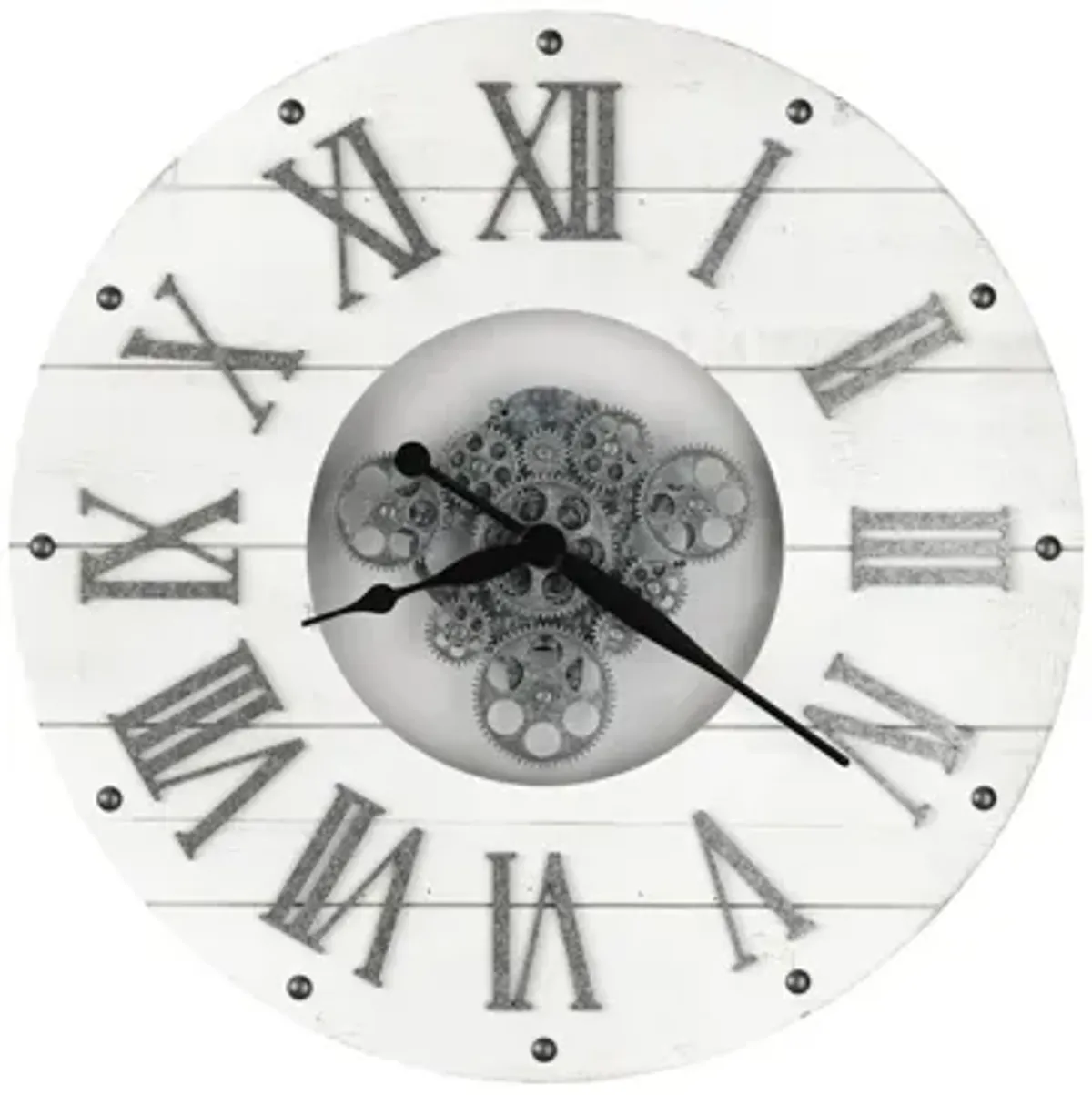 27" Wall Clock in White by Howard Miller Clock