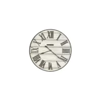36.5" Wall Clock in Aged Gray and White-Washed by Howard Miller Clock
