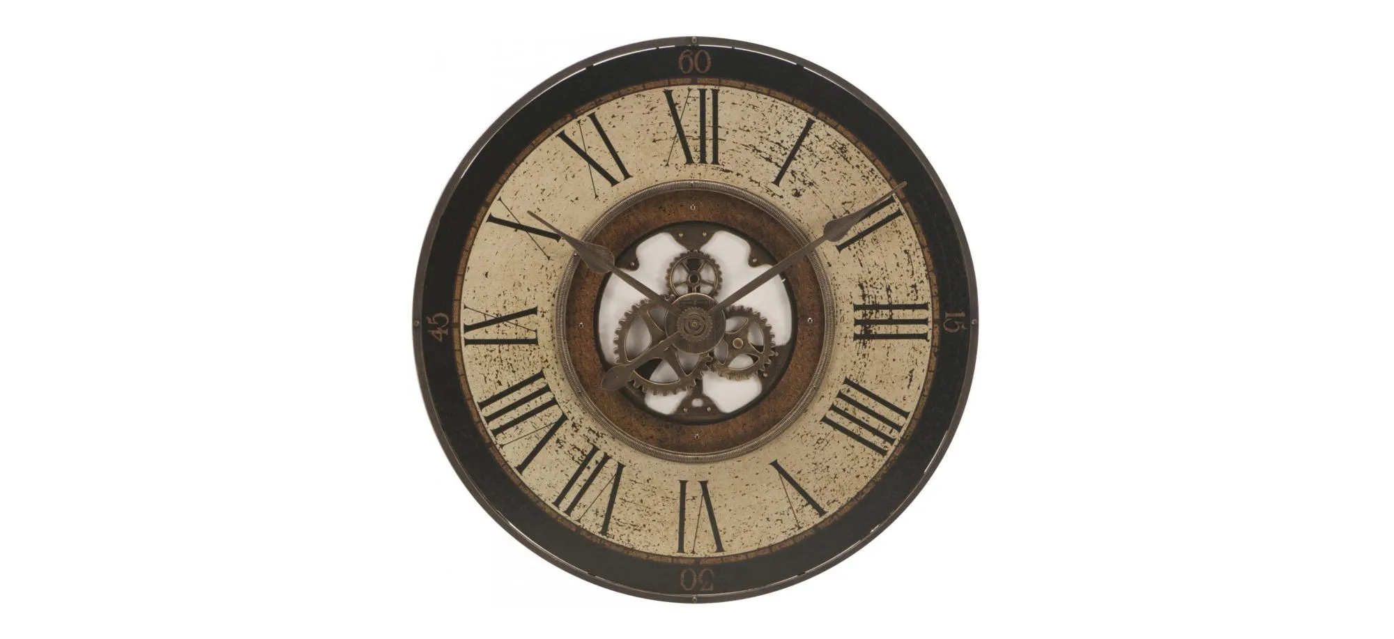 32" Wall Clock in Antique Brass by Howard Miller Clock