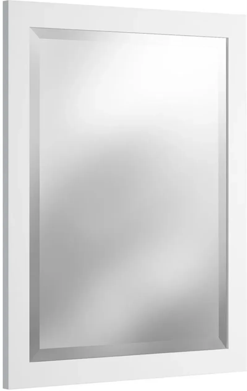 Alaterre Beveled Bath Vanity Mirror in White by Bolton Furniture