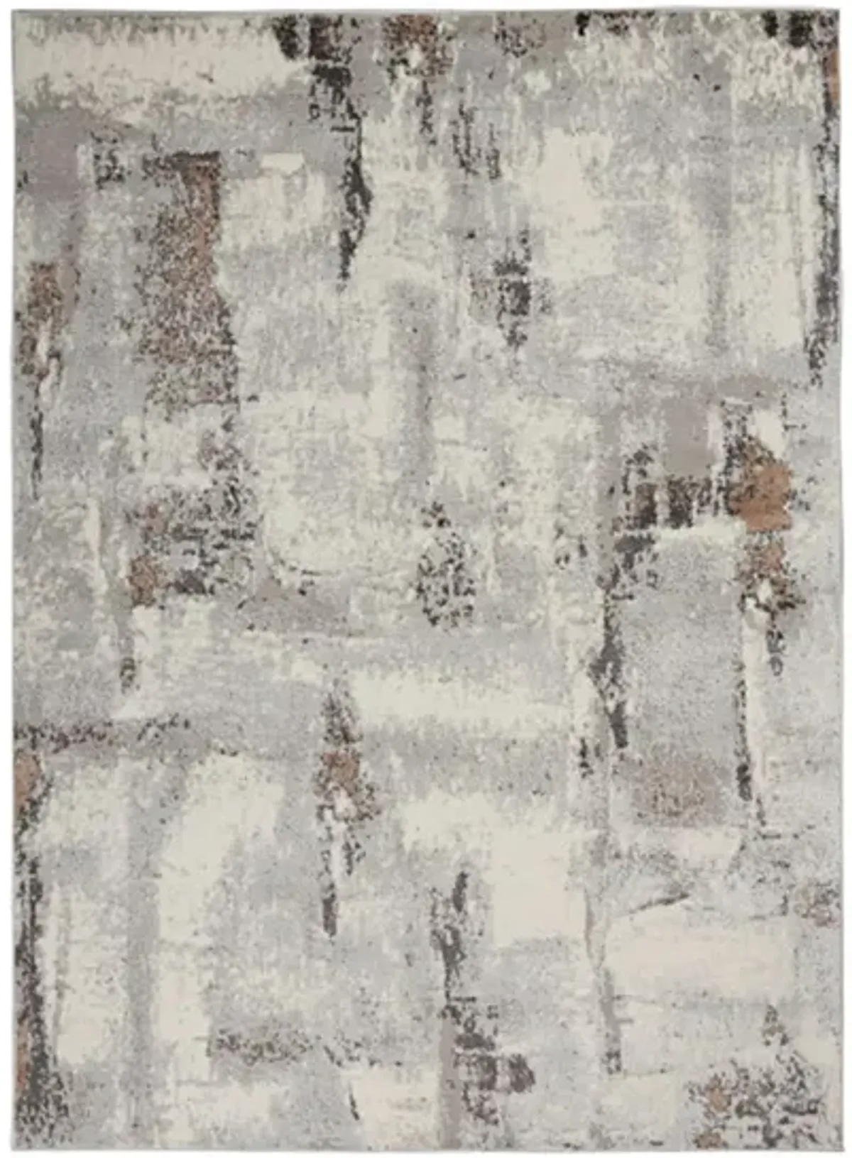 Nonet Area Rug in Gray/Ivory by Nourison