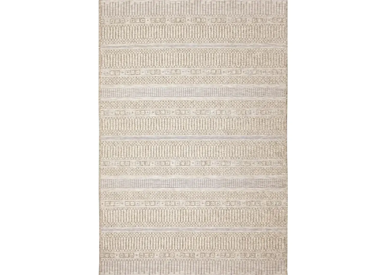 Orly Stripe Indoor/Outdoor Rug in Natural by Trans-Ocean Import Co Inc