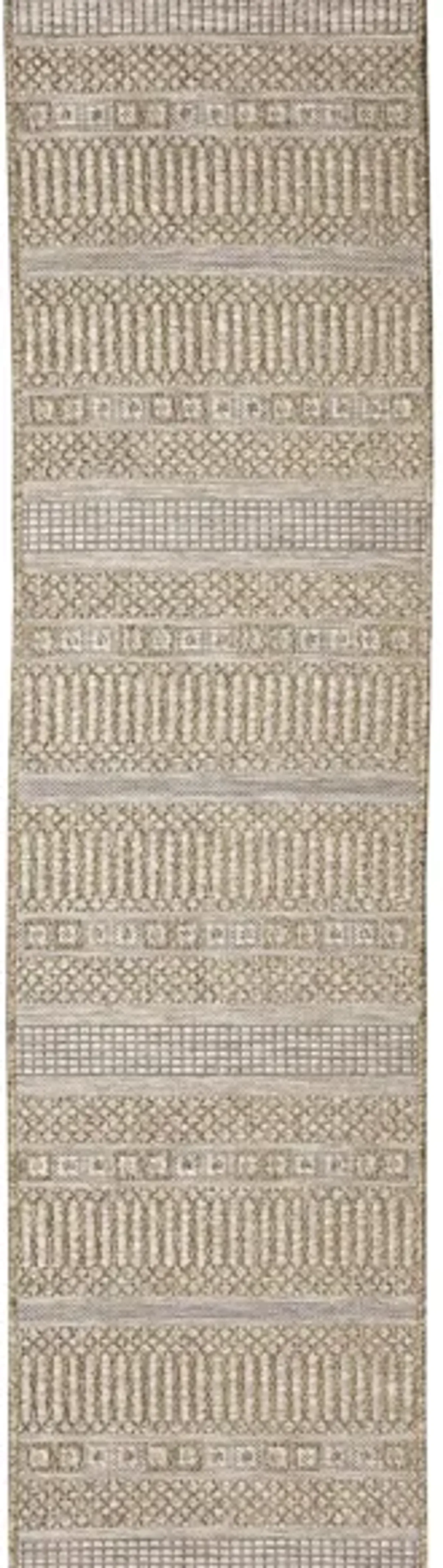 Orly Stripe Indoor/Outdoor Rug in Natural by Trans-Ocean Import Co Inc