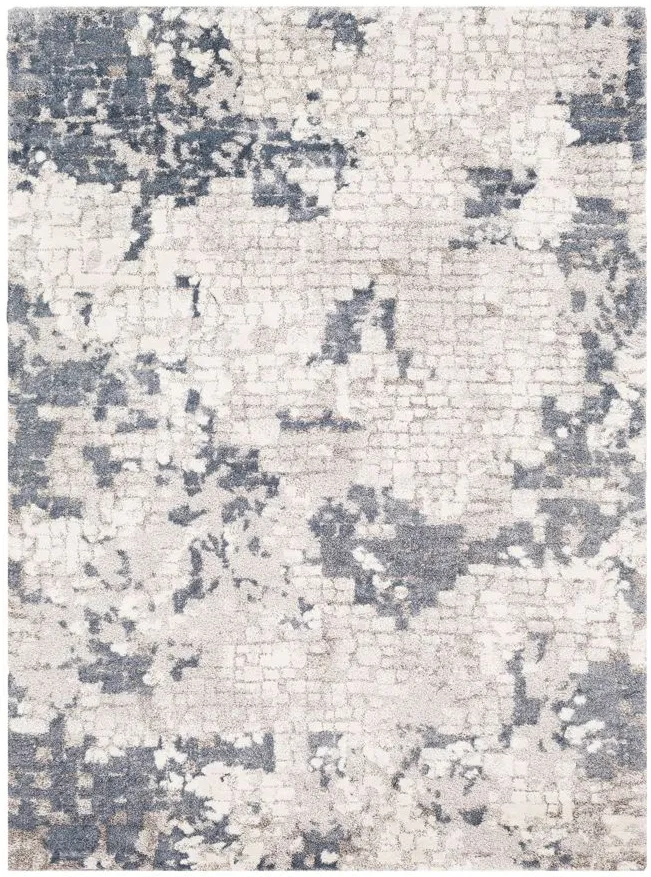 Finley Area Rug in Denim, Pale Blue, Light Gray, Medium Gray, Ivory by Surya