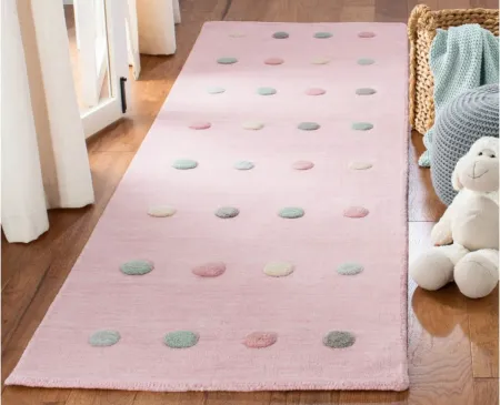 Avery Kid's Area Rug in Light Pink by Safavieh