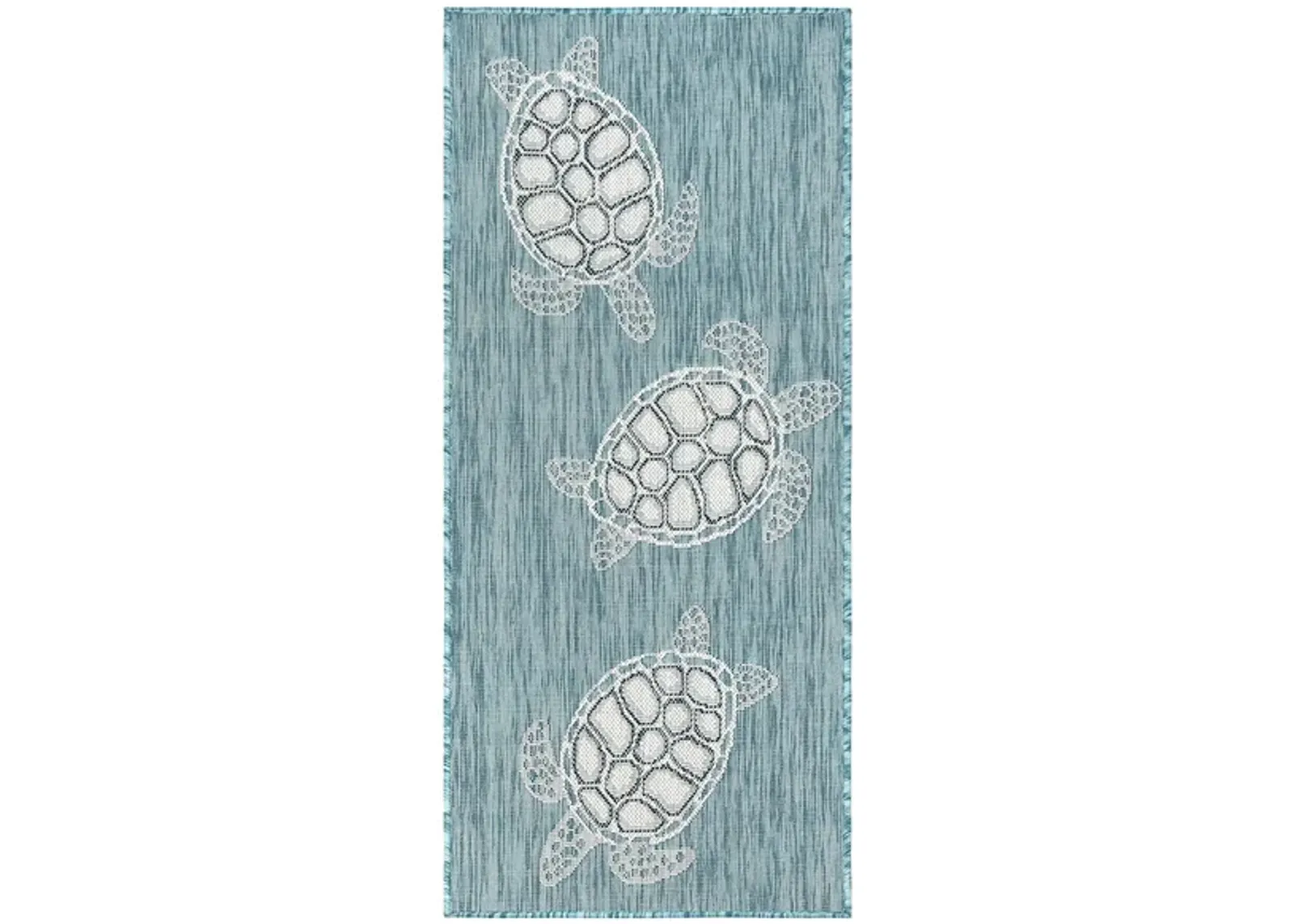 Carmel Indoor/Outdoor Rug in Aqua by Trans-Ocean Import Co Inc