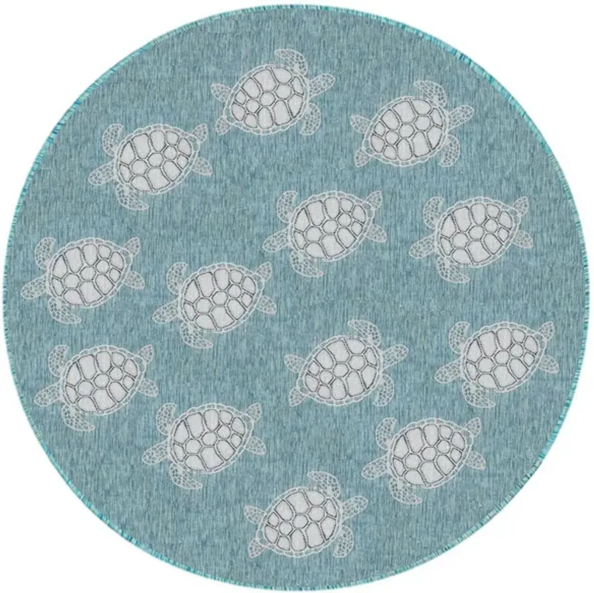 Carmel Indoor/Outdoor Rug in Aqua by Trans-Ocean Import Co Inc