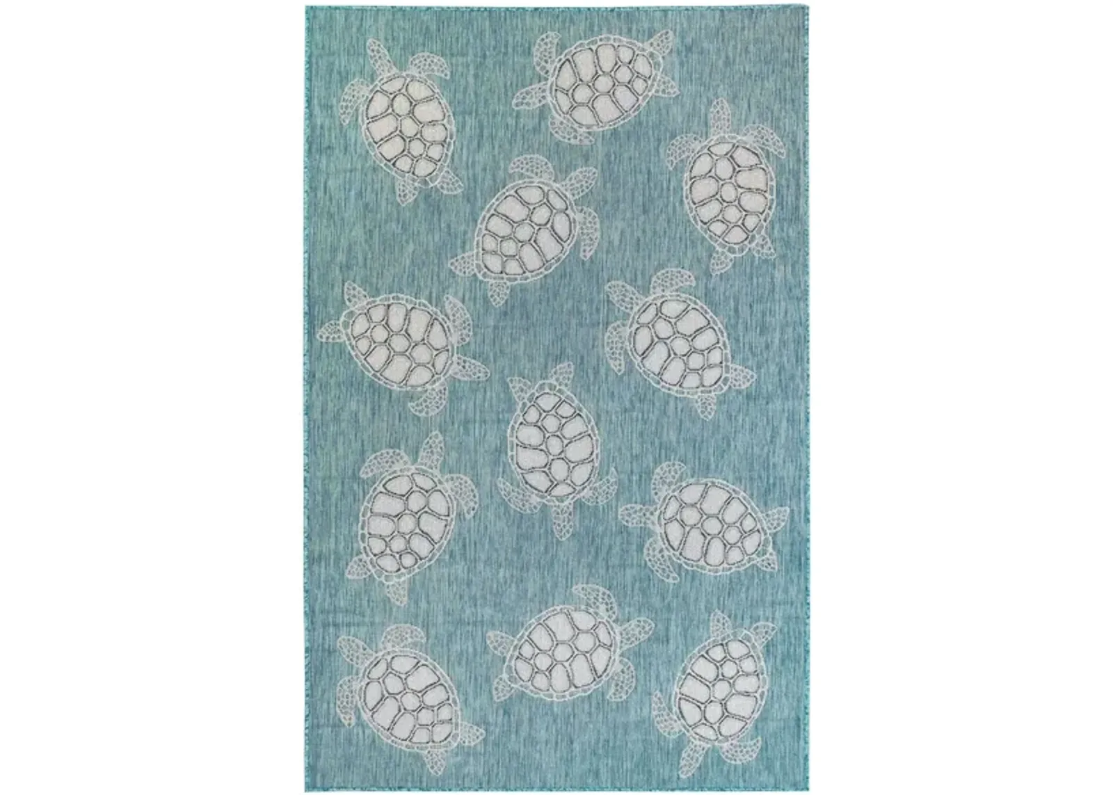 Carmel Indoor/Outdoor Rug in Aqua by Trans-Ocean Import Co Inc