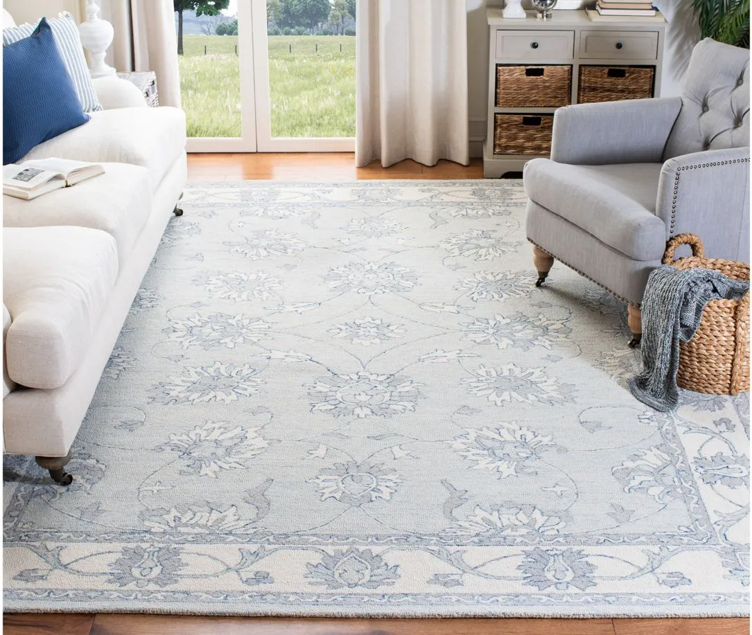 Katsuki Area Rug in Light Blue & Ivory by Safavieh