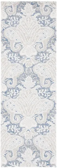 Nyneave Runner Rug in Blue & Ivory by Safavieh