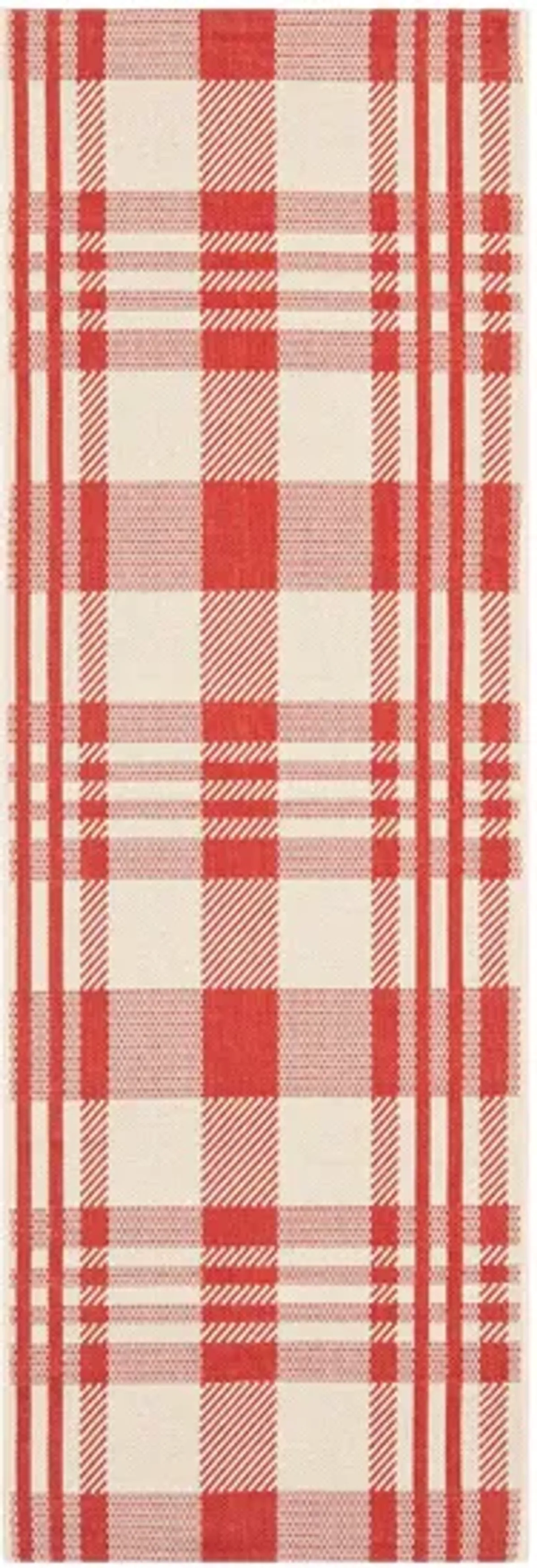 Courtyard Runner Rug in Red & Bone by Safavieh