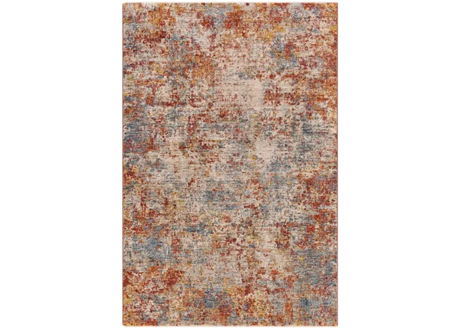 Tiger Lily Area Rug in Rust, Blue, Cream by Surya