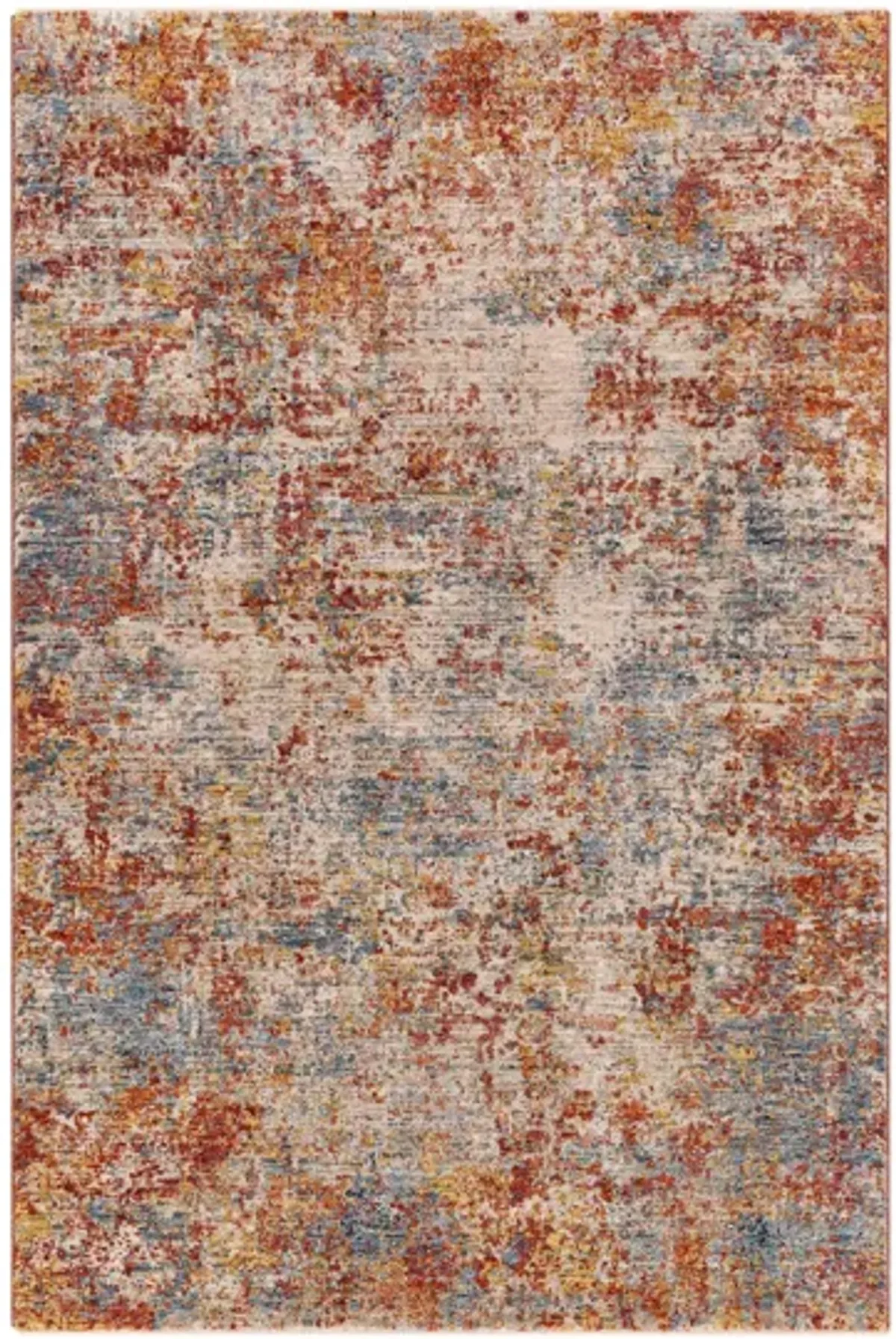 Tiger Lily Area Rug in Rust, Blue, Cream by Surya