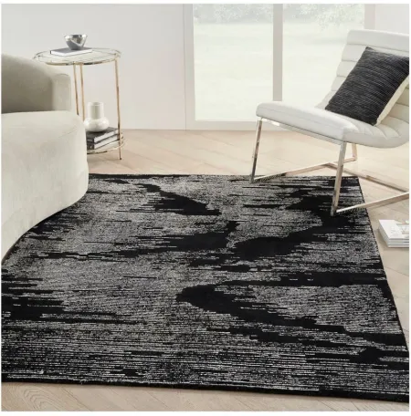 Madeline Area Rug in Black/Ivory by Nourison