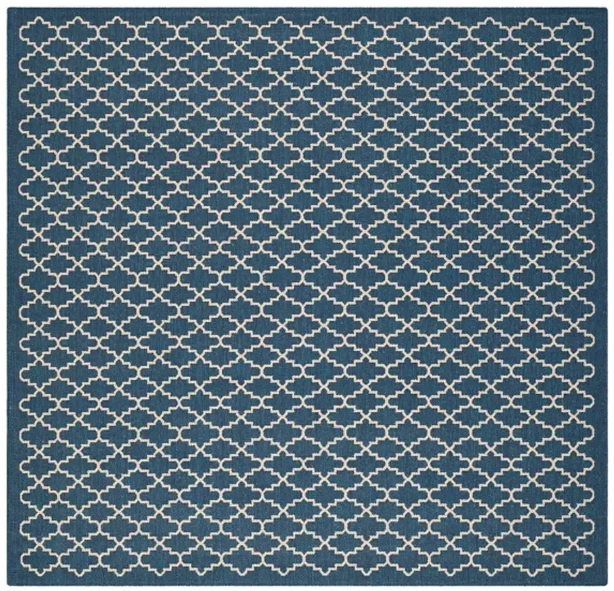 Courtyard Link Indoor/Outdoor Area Rug in Navy & Beige by Safavieh