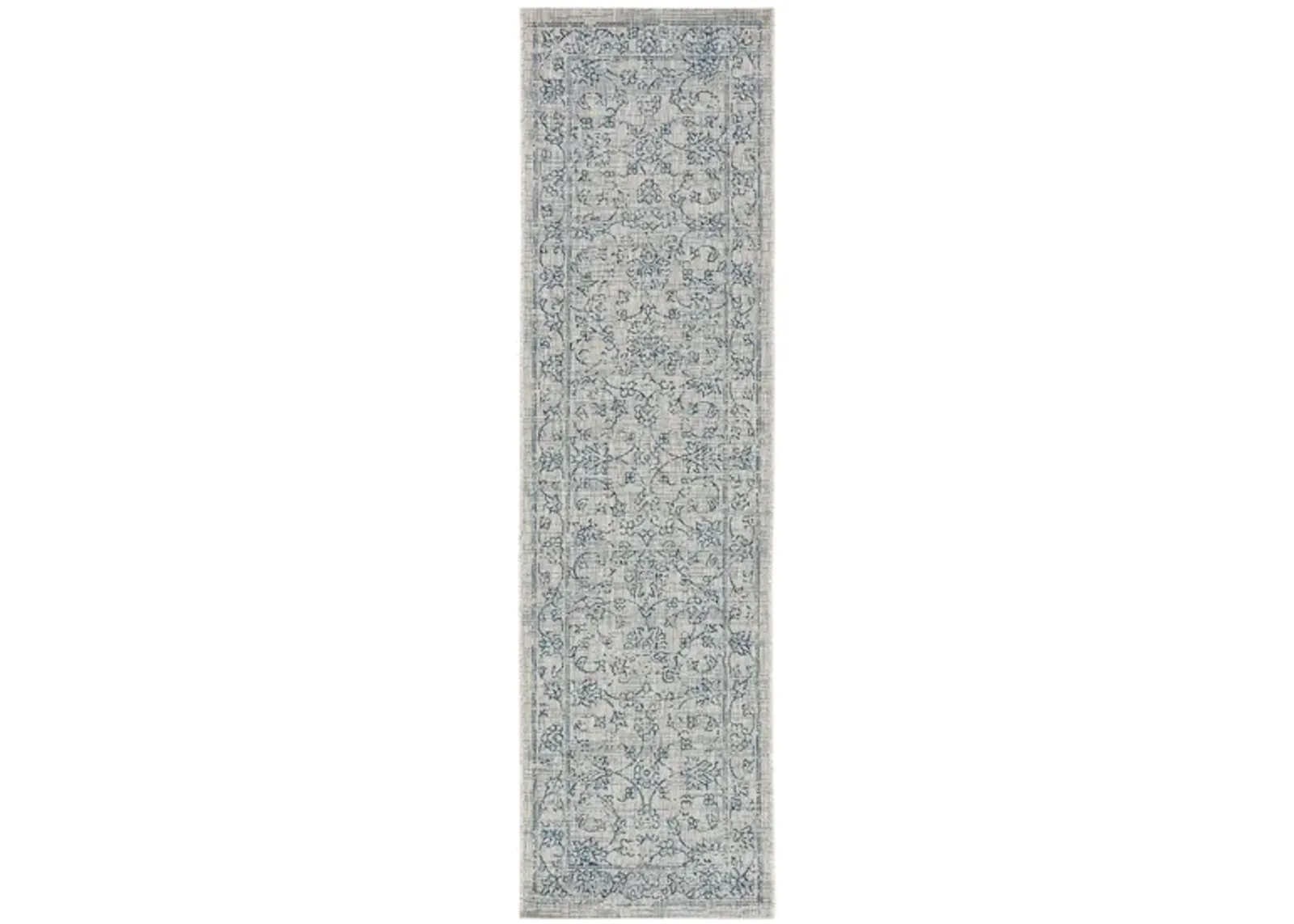 Courtyard Runner Rug in Gray & Navy by Safavieh