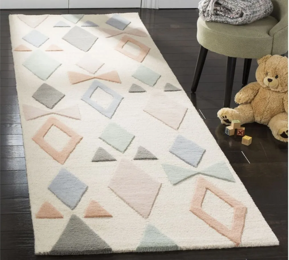 Aziel Kid's Area Rug in Ivory & Multi by Safavieh