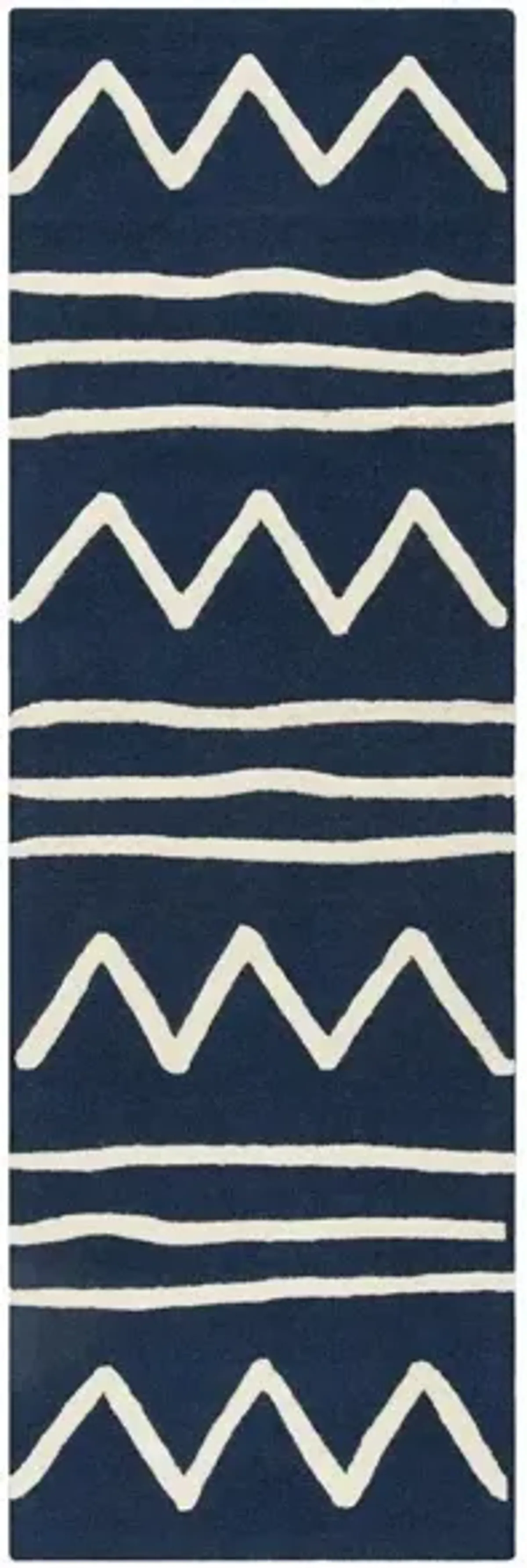 Zaiden Kid's Area Rug in Navy & Ivory by Safavieh