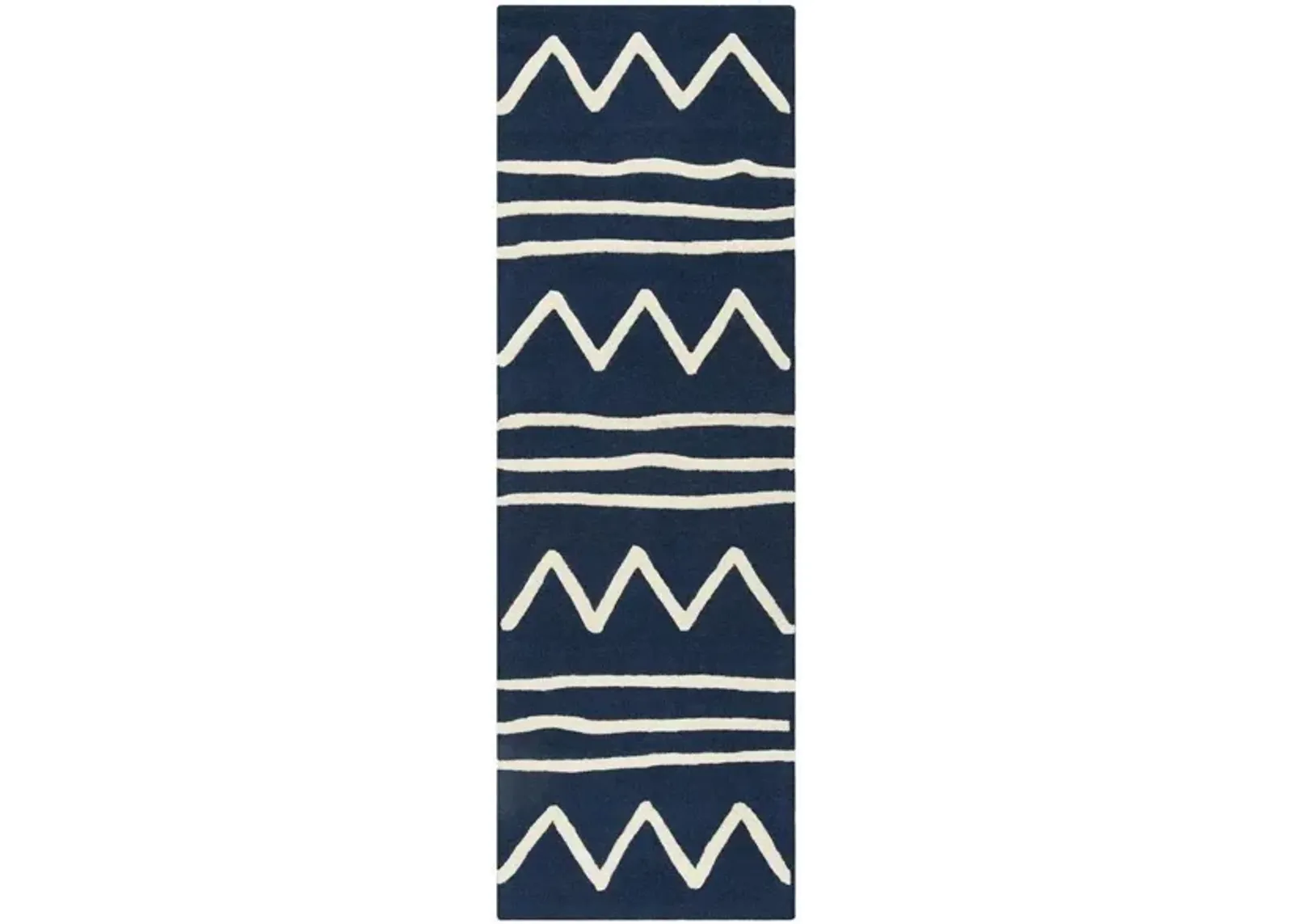 Zaiden Kid's Area Rug in Navy & Ivory by Safavieh