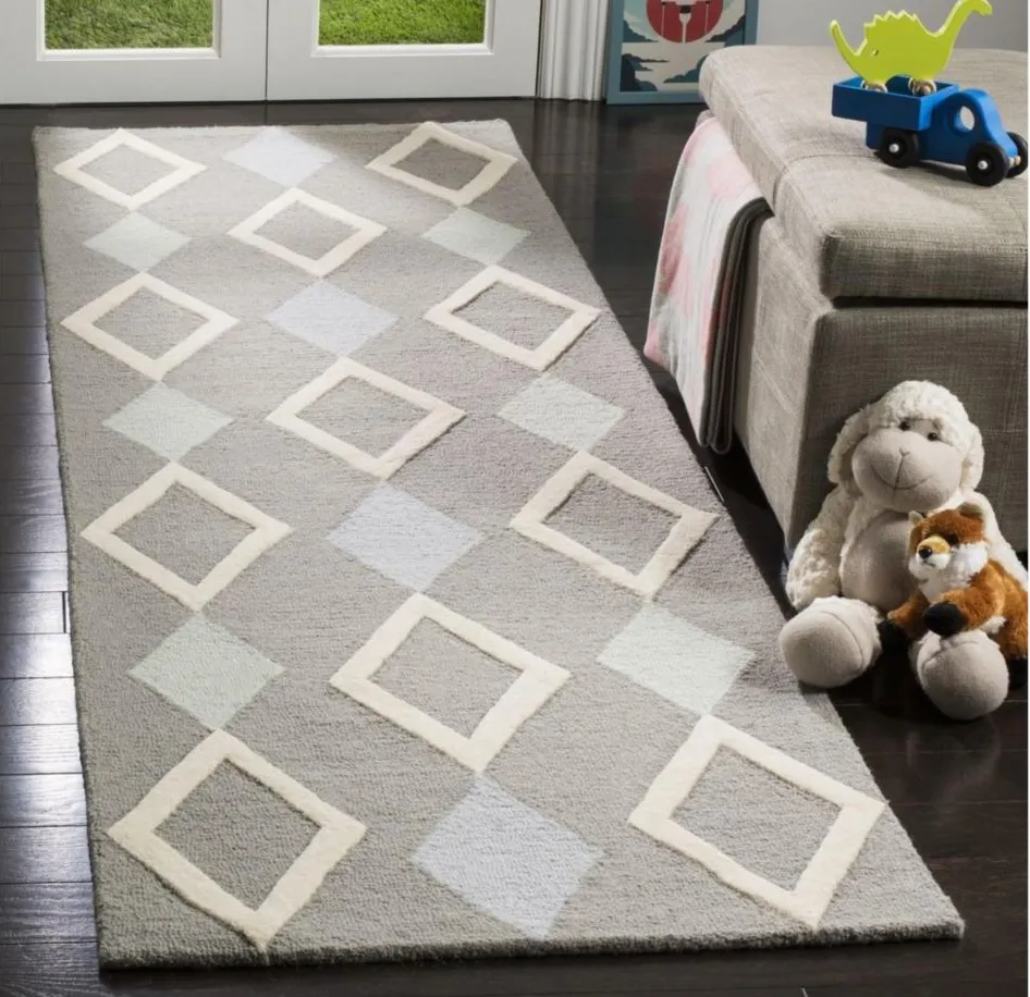 Aziel Kid's Area Rug in Grey & Multi by Safavieh